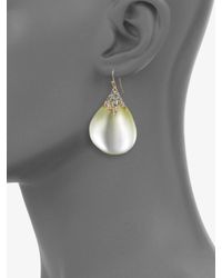 Alexis Bittar | Yellow Swarovski Crystal Accented Lucite Petal Drop Earrings | Lyst