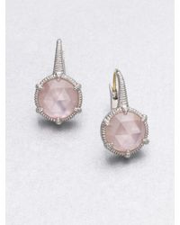 Judith Ripka | Motherofpearl Pink Crystal Doublet Earrings | Lyst