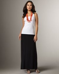 Eileen Fisher | Black Stretch Maxi Skirt | Lyst