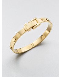 Michael Kors | Metallic Rivet Accented Buckle Bangle Bracelet | Lyst