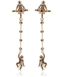 Valentino | Metallic Golden Monkey Earrings | Lyst
