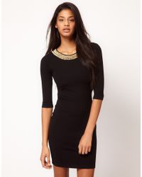 asos petite black dress