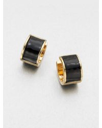 kate spade new york | Black Huggie Earrings | Lyst