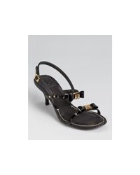 Lyst - Tory Burch Sandals Kailey Low Heel in Black