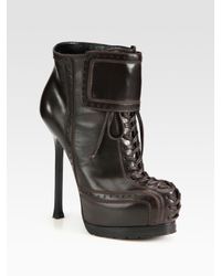 saint laurent platform ankle boots