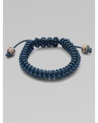 Stephen Webster | Blue No Regrets Woven Leather Bracelet for Men | Lyst