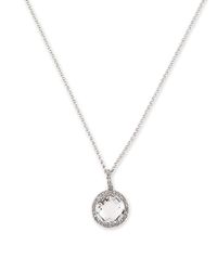 KC Designs | Metallic Diamond & 14k White Gold Pavé Disc Pendant Necklace | Lyst