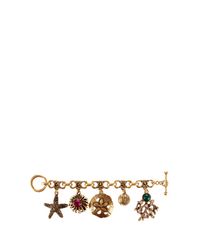 Oscar de la Renta | Metallic Sea Life Charm Bracelet | Lyst