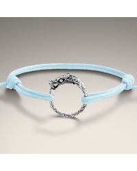 John Hardy | Dragon Station Bracelet On Adjustable Light Blue Cotton Cord for Men | Lyst