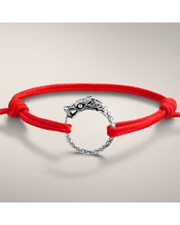 John Hardy | Dragon Station Bracelet On Adjustable Red Cotton Cord for Men | Lyst