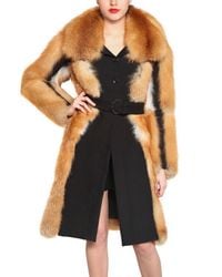 Viktor & Rolf | Black Wool Cloth Red Fox Fur Coat | Lyst