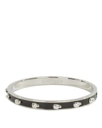 Alexander McQueen | Black Skinny 3d Enamel Skull Bangle | Lyst