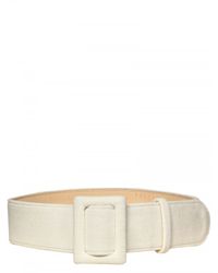 Fausto Puglisi | White Wool Jersey On Leather Belt | Lyst