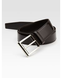 Prada Leather Cinture Belt in Brown for Men | Lyst  