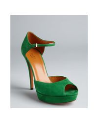 gucci emerald green heels