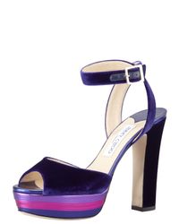 metallic purple sandals