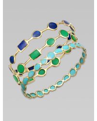 Ippolita | Blue Turquoise and 18k Yellow Gold Bracelet | Lyst