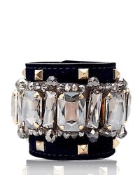 Gedebe | Black Bijoux and Studs Suede Bracelet | Lyst