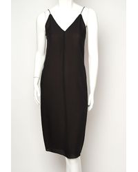 black v neck slip