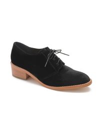 Loeffler Randall Black Velvet Oxford Lace-Ups
