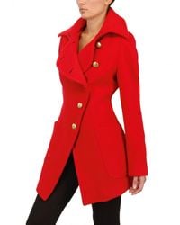 Vivienne Westwood Anglomania | Red Wool Flannel Coat | Lyst