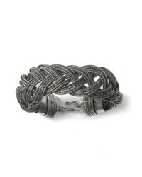 Club Monaco | Metallic Brittany Braided Bracelet | Lyst