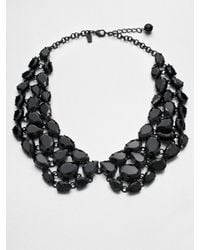 kate spade new york | Black Faceted Collar Necklace | Lyst