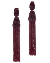 Oscar de la Renta | Purple Long Tassel Earrings | Lyst