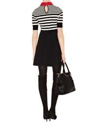 black polo knit dress