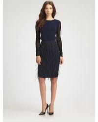 Sachin & Babi | Black Pleated Georgette Tea Length Skirt | Lyst