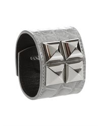 Oscar de la Renta | Gray Alligator Cuff with Studs | Lyst