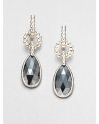 John Hardy | Metallic Hematite and Sterling Silver Drop Earrings | Lyst
