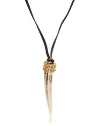 Sergio Rossi | Black Horn Necklace | Lyst