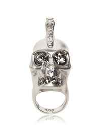 Alexander McQueen | Metallic Punk Skull with Swarovski Ring | Lyst