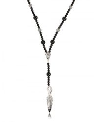 Stephen Webster | Metallic Silver and Onyx Beads Rosary Necklace for Men | Lyst