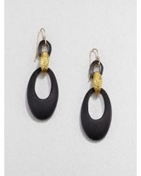 Alexis Bittar | Black Lucite Double Link Earrings | Lyst
