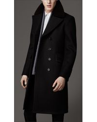 Lyst - Burberry Virgin Wool Chesterfield Coat in Black for Men