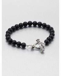 King Baby Studio | Metallic Black Onyx Beaded Bracelet for Men | Lyst