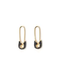 Tom Binns | Metallic Bejewelled Safety Pin Earrings | Lyst