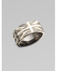 Stephen Webster | Metallic Sterling Silver & Black Onyx Union Jack Ring for Men | Lyst