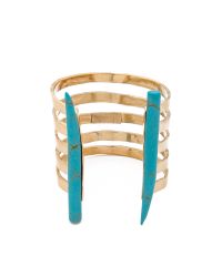 Kelly Wearstler | Metallic Banded Horn Cuff in Turquoise | Lyst