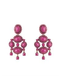 Oscar de la Renta | Pink Opaque Cabachon Drop Earring | Lyst