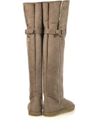 Stella McCartney Natural Faux Shearling lined Thigh Boots
