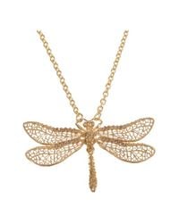 Alexander McQueen | Metallic Gold Skull Dragonfly Pendant | Lyst