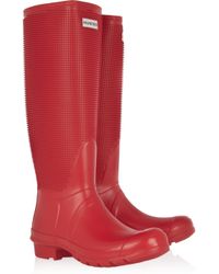 HUNTER Red Fringe Wellington Boots