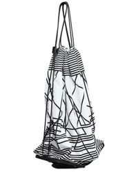 Neil Barrett White Abstract Printed Nylon Foldable Backpack for men