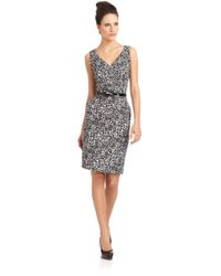 Lafayette 148 New York | White Printed Sheath Dress | Lyst