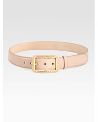 Prada Saffiano Leather Belt in Pink | Lyst  