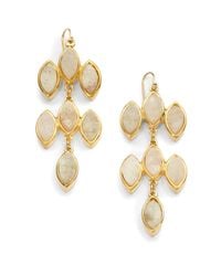 Kara Ross | Red Marquis Druzy Chandelier Earrings | Lyst
