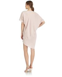 CoSTUME NATIONAL | Natural Asymmetric Silk Dress | Lyst